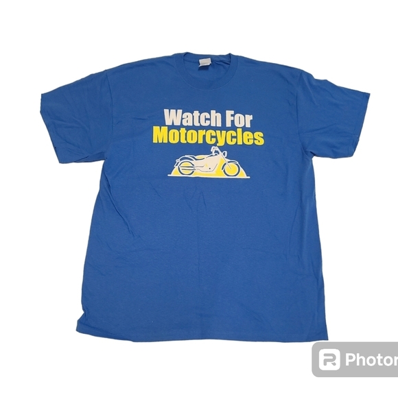 NWOT blue watch for motorcycles t-shirt - Picture 1 of 7